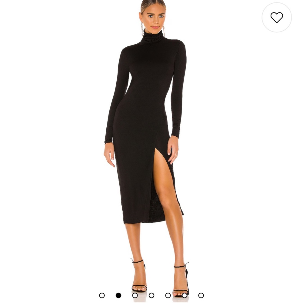 Revolve lovers + Friends Black Midi Dress